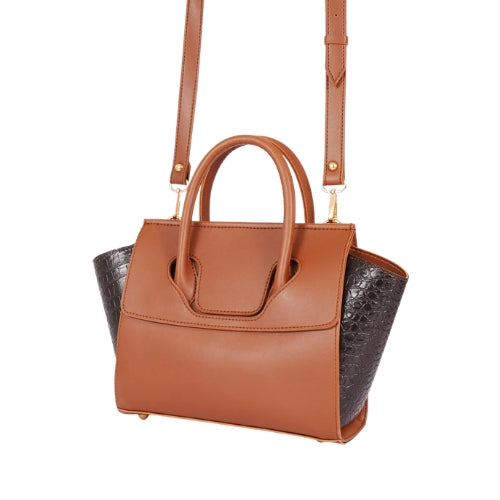 Brown trapeze handbag