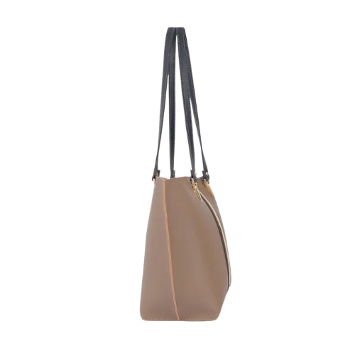 Coffee centre-stripe tote bag