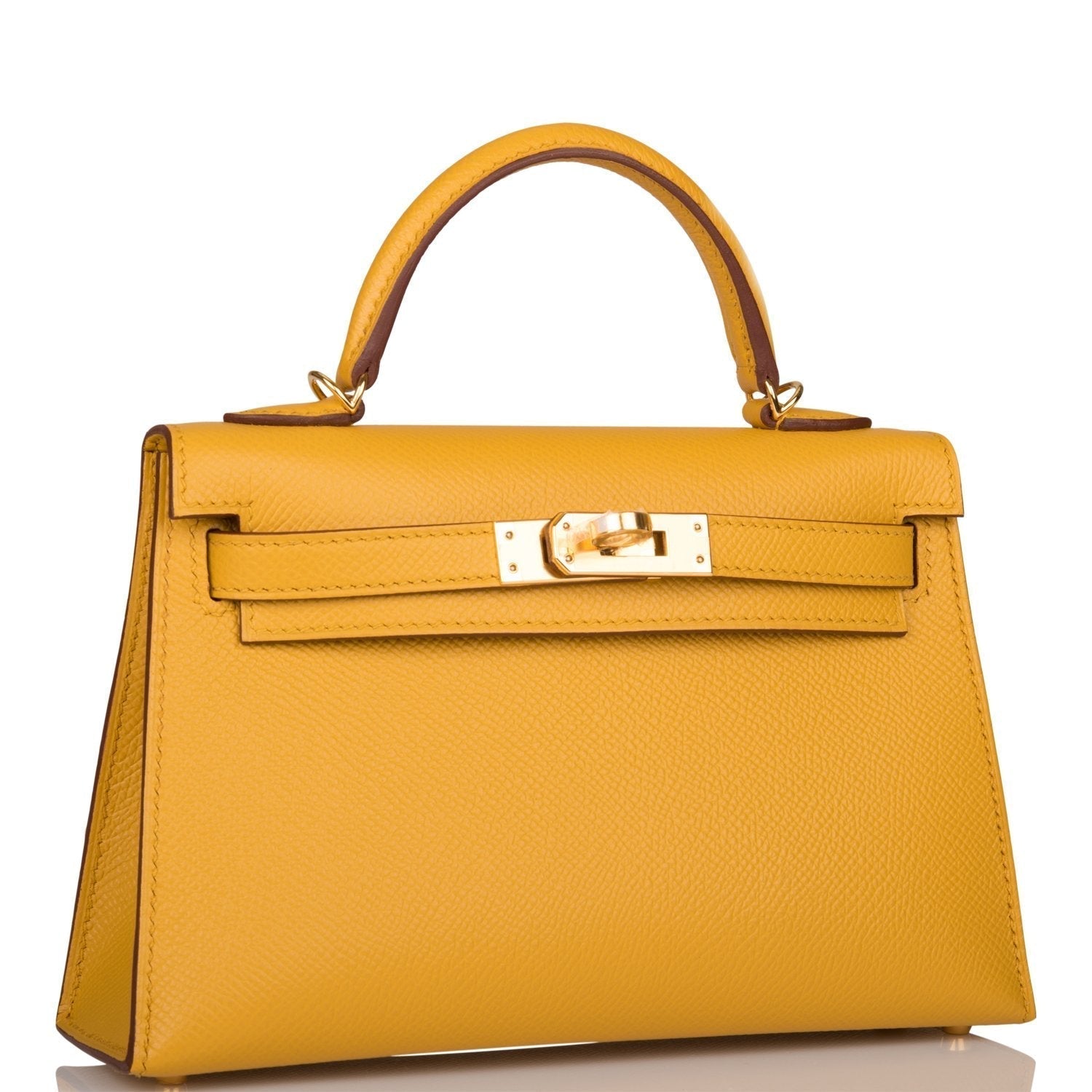 Hermes Kelly Sellier 20 Jaune Ambre Epsom Gold Hardware