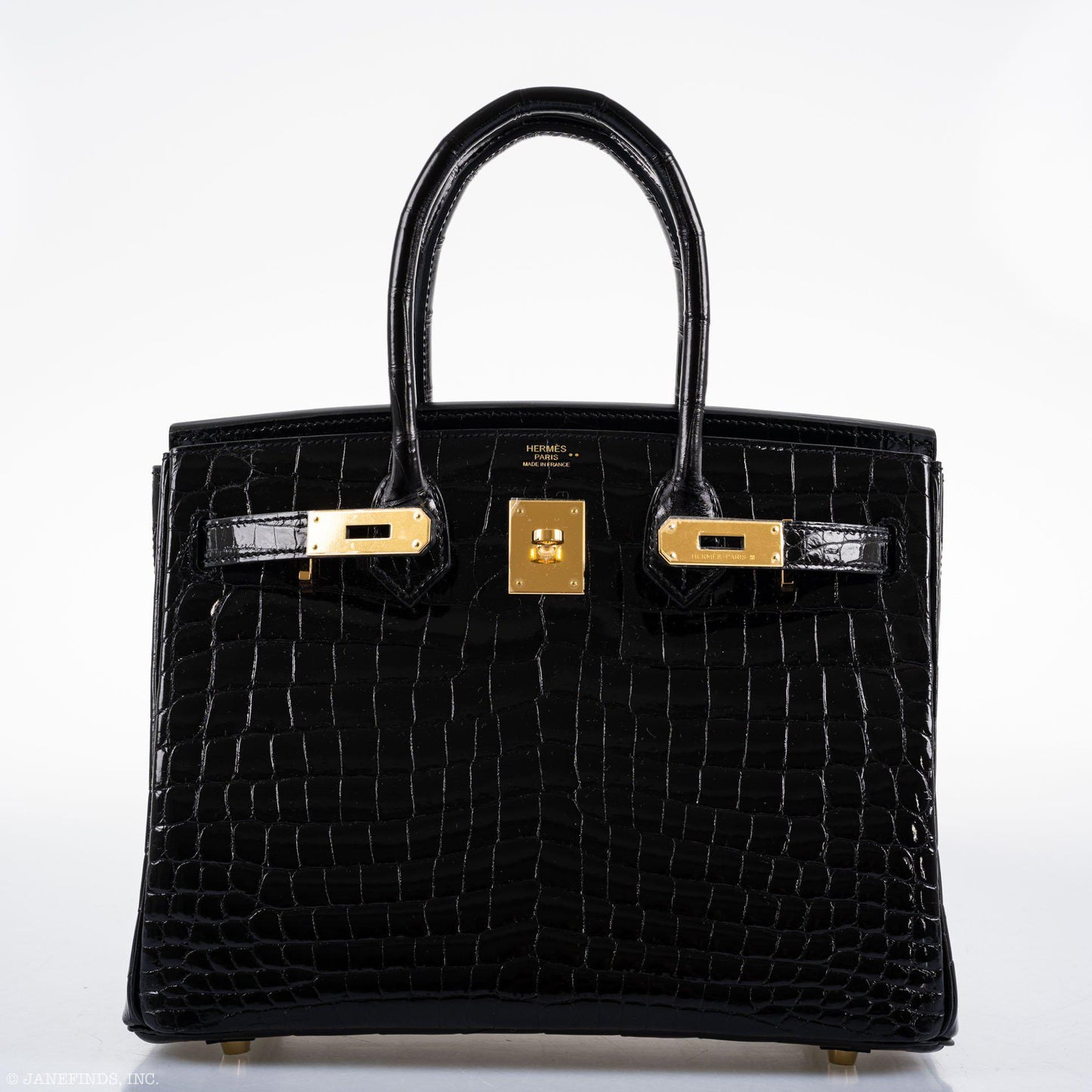 Hermes Birkin 30 Black Nilo Crocodile Gold Hardware
