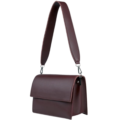 Burgundy mini cross-body bag