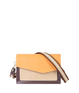 Marella Mustard half flap cross-body bag