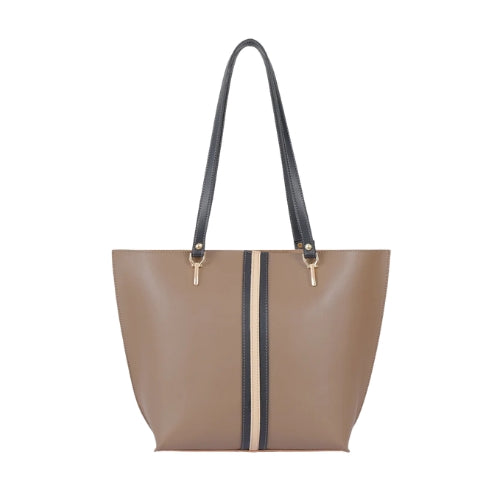 Coffee centre-stripe tote bag