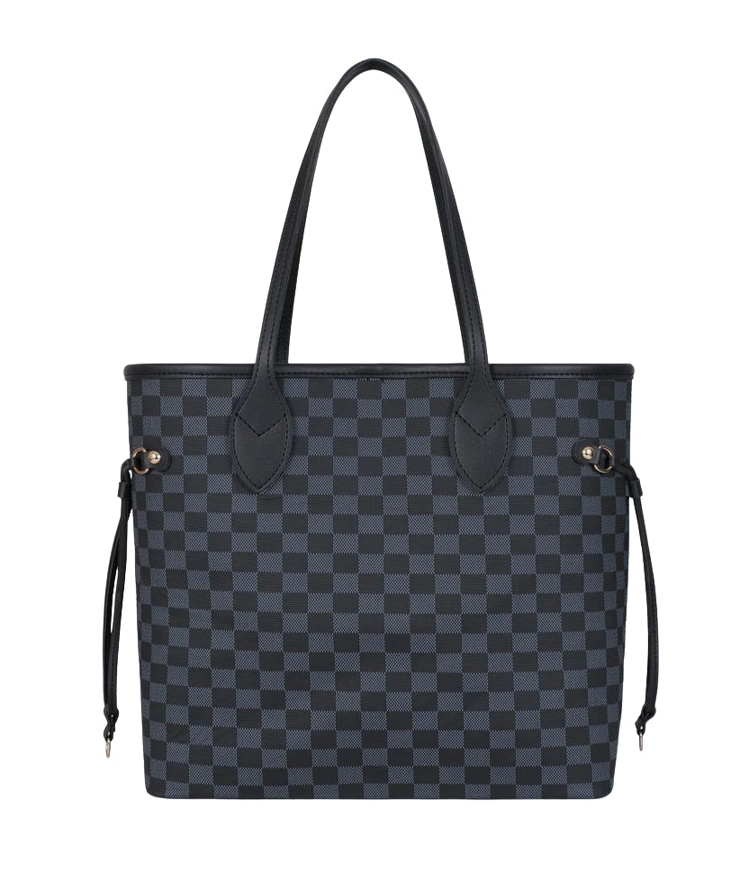 Marella Black checkered neverfull tote bag
