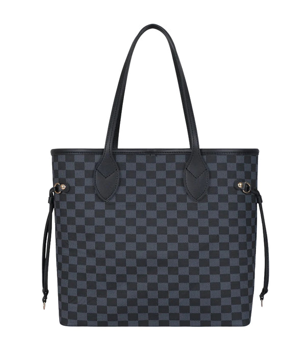 Marella Black checkered neverfull tote bag