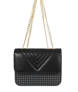 Marella Grey houndstooth chain cross-body bag