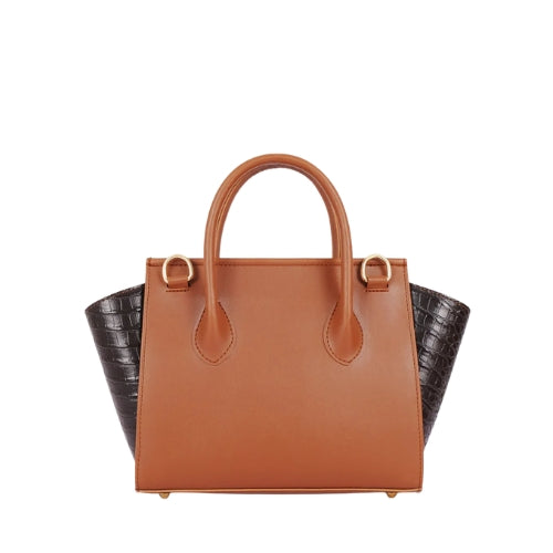 Brown trapeze handbag