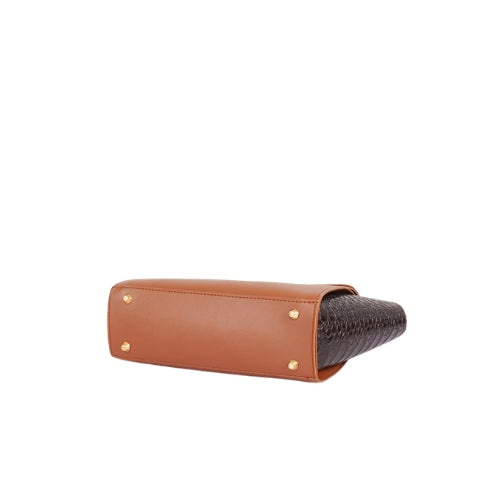 Brown trapeze handbag