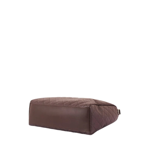 Dark brown crocodile with chain strap cross-body bag