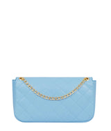 Marella Sky blue quilted small shoulder bag with chain