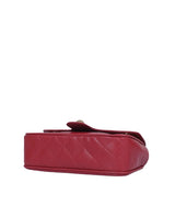 Marella Maroon quilted small shoulder bag with chain