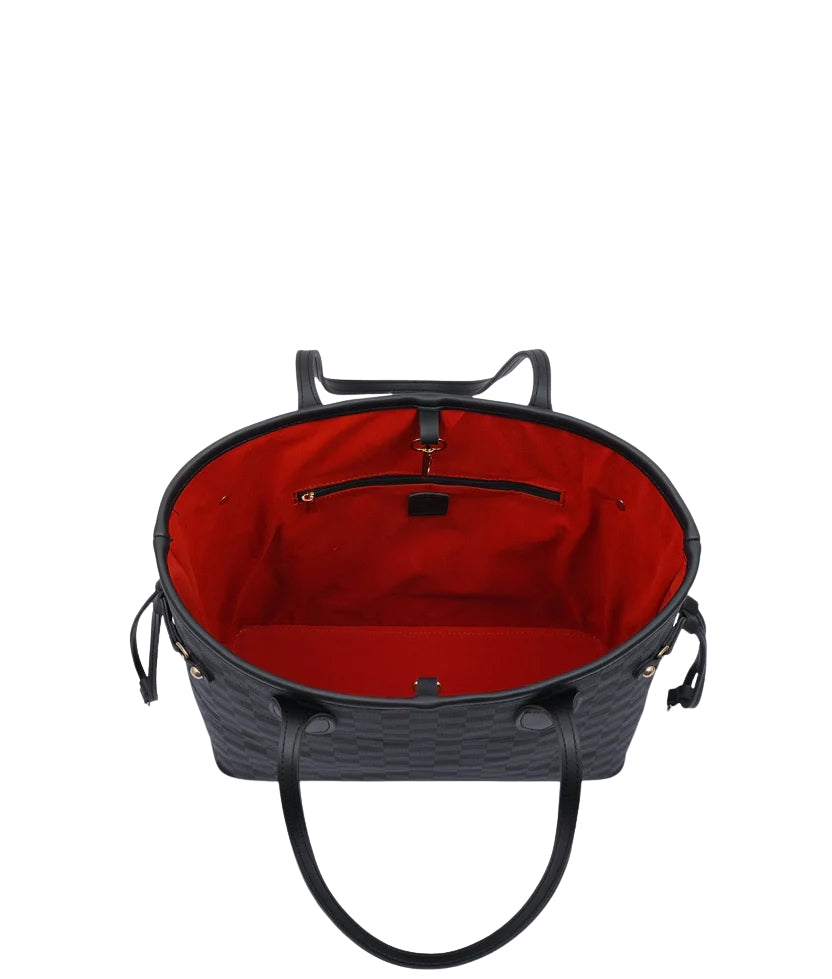 Marella Black checkered neverfull tote bag