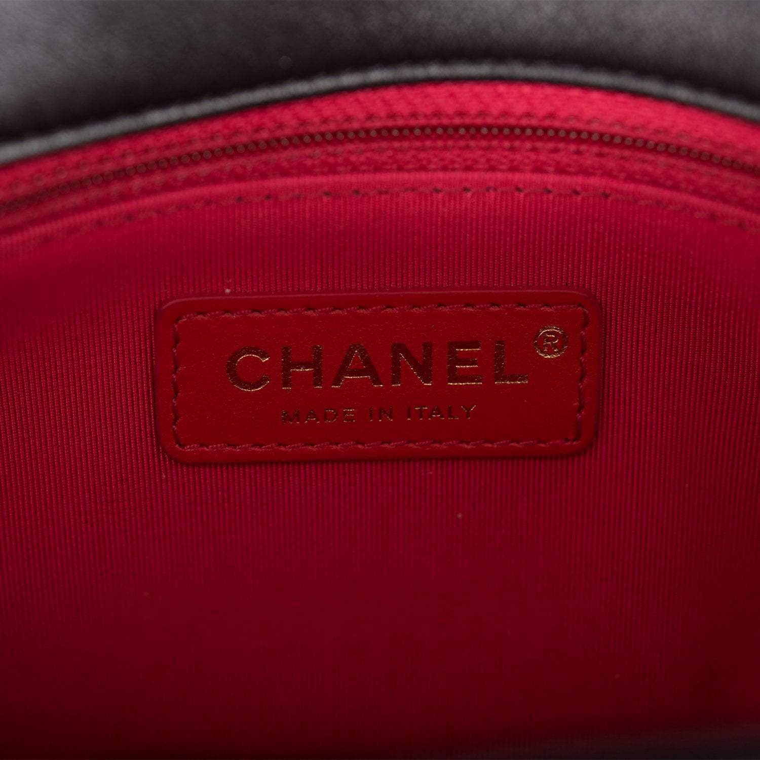 Chanel Black Calfskin Enchained Flap Bag Antique Gold Hardware