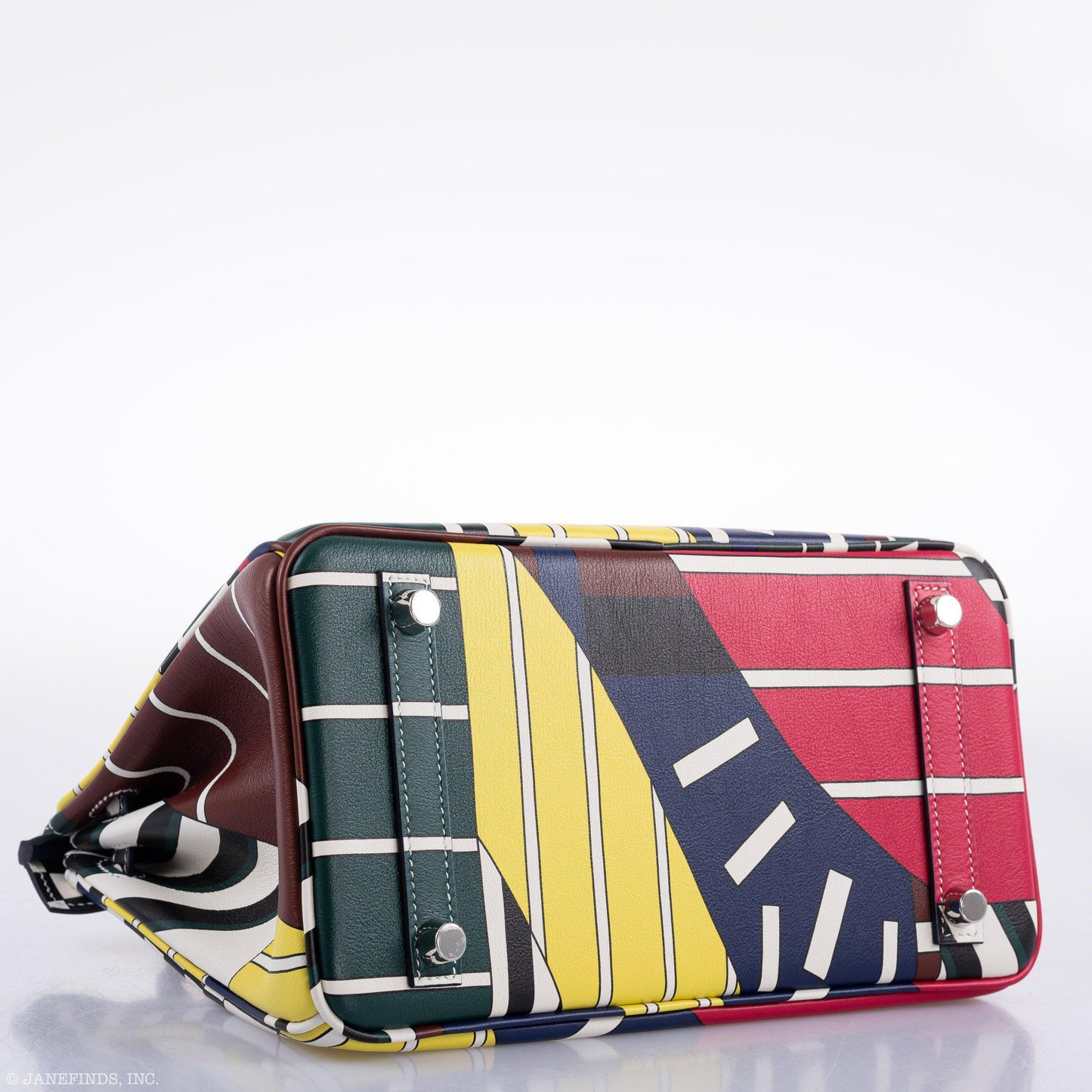 Hermes Birkin 25 "One Two Three And Away We Go!" Limited Edition By Nigel Peak Multicolor Swift Leather