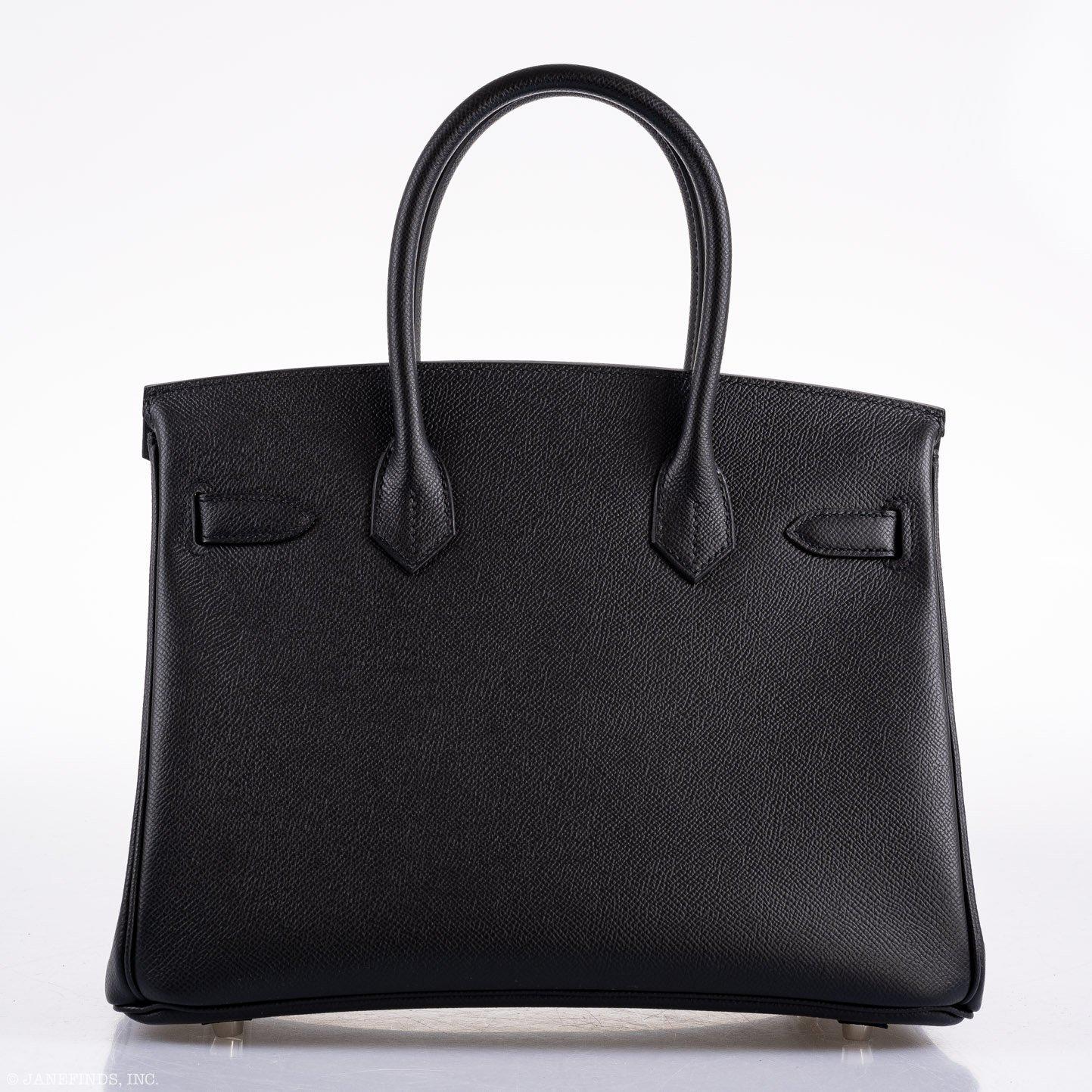 Hermes Birkin 30 Black Epsom Palladium Hardware