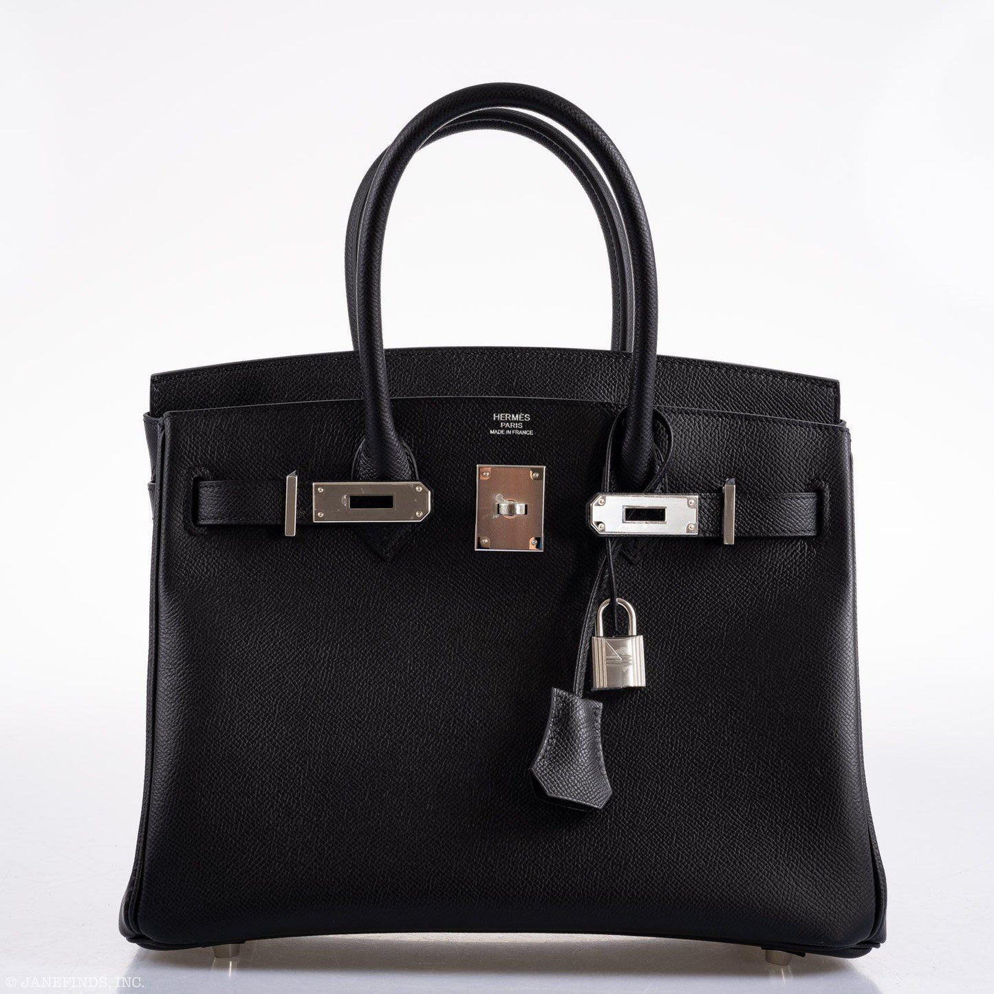 Hermes Birkin 30 Black Epsom Palladium Hardware