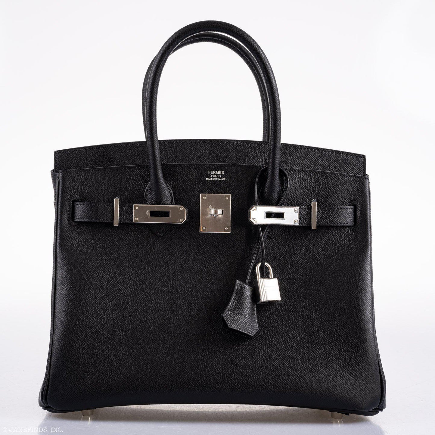 Hermes Birkin 30 Black Epsom Palladium Hardware