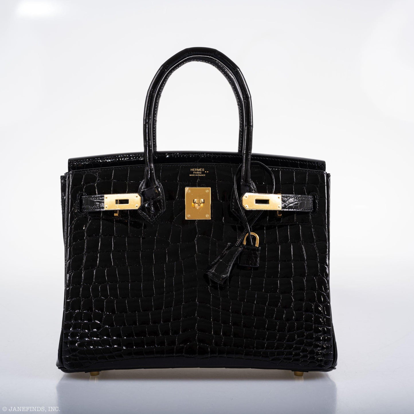 Hermes Birkin 30 Black Nilo Crocodile Gold Hardware