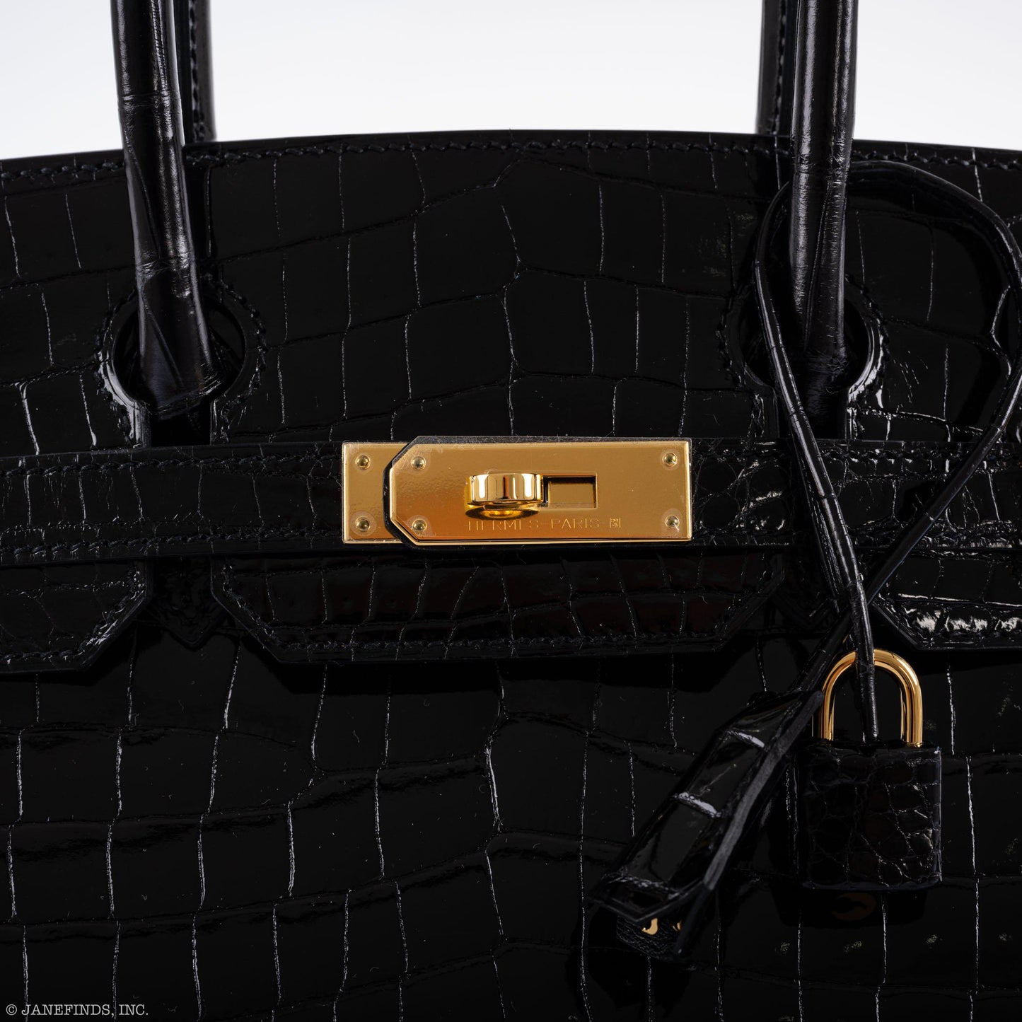 Hermes Birkin 30 Black Nilo Crocodile Gold Hardware