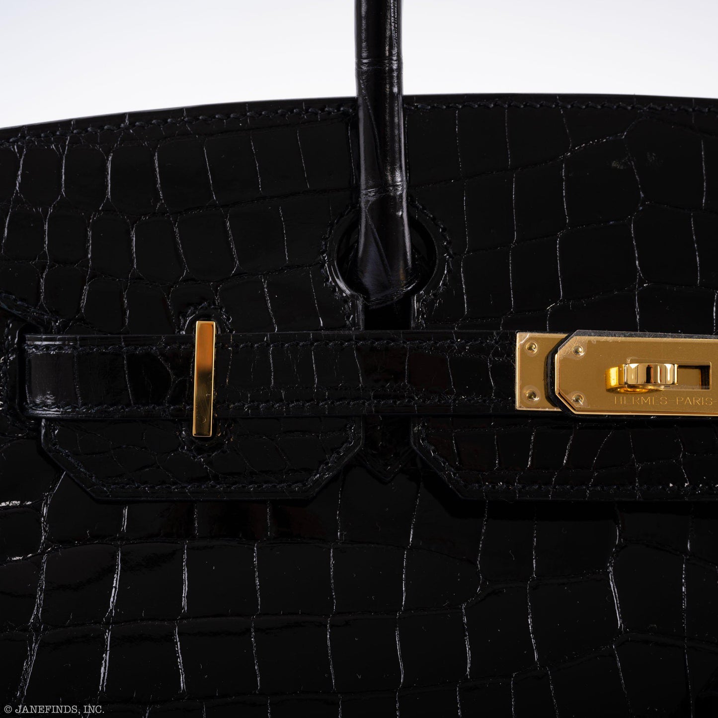 Hermes Birkin 30 Black Nilo Crocodile Gold Hardware