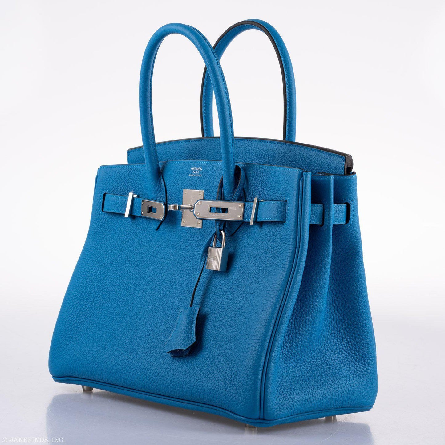 Hermes Birkin 30 Blue Zanzibar Togo with Palladium Hardware