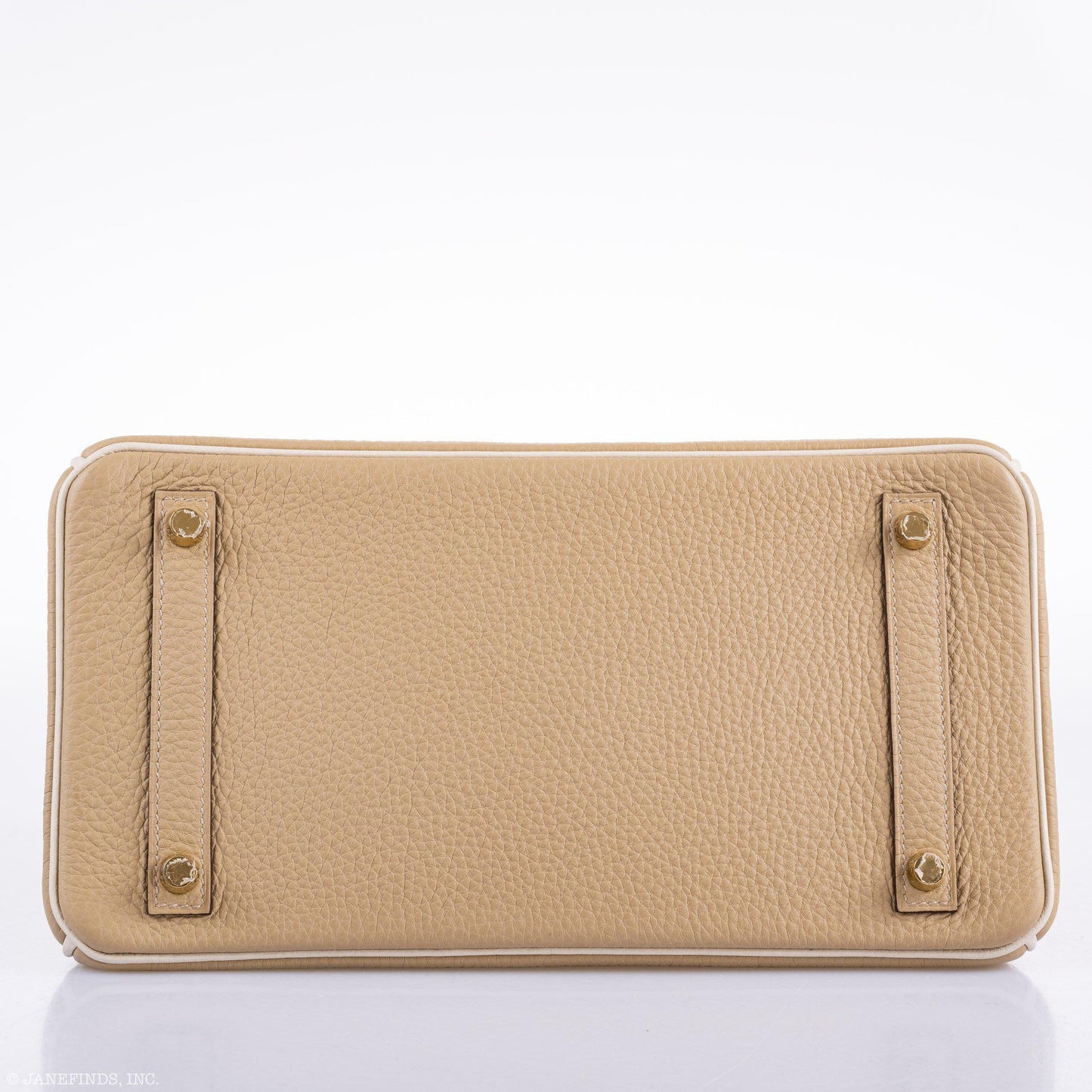Hermes Birkin 30 HSS Trench & Craie Piping Togo Brushed Gold Hardware