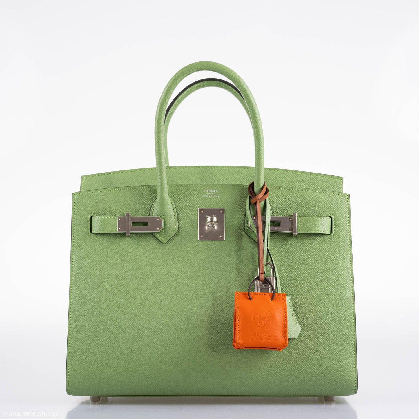 Hermes Birkin 30 Sellier Vert Criquet Madame Grain Palladium Hardware