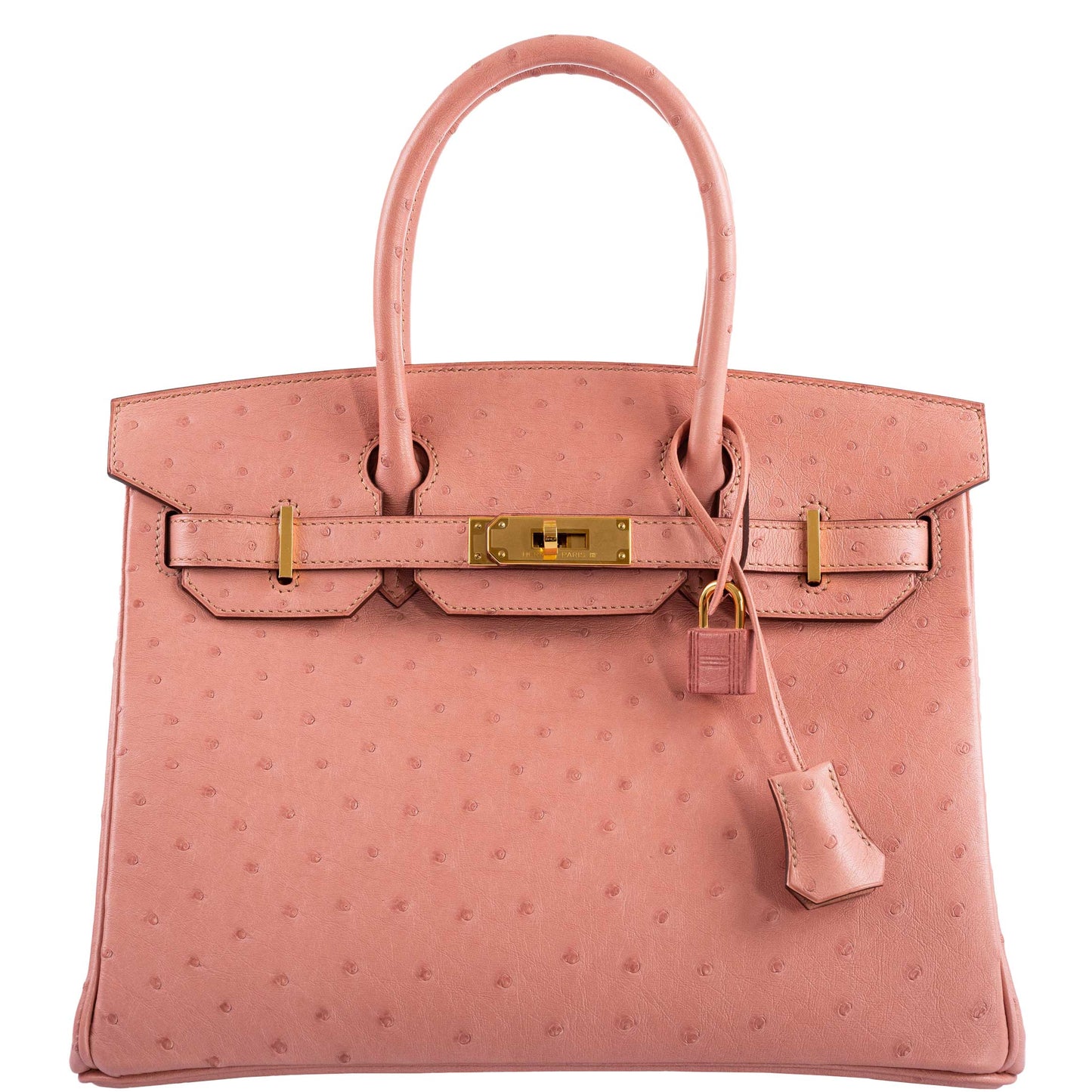 Hermes Birkin 30 Terre Cuite Ostrich Gold Hardware