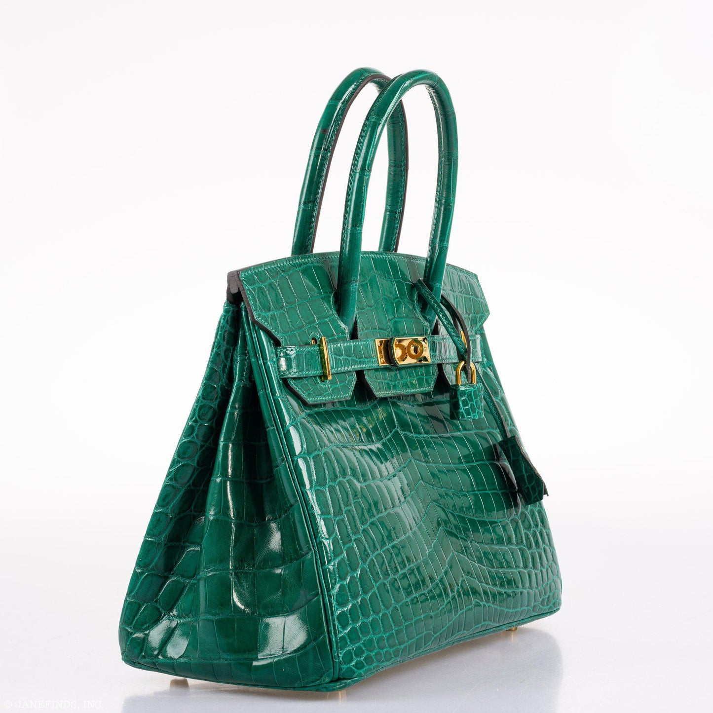 Hermes Birkin 30 Vert Emerald Niloticus Crocodile Gold Hardware