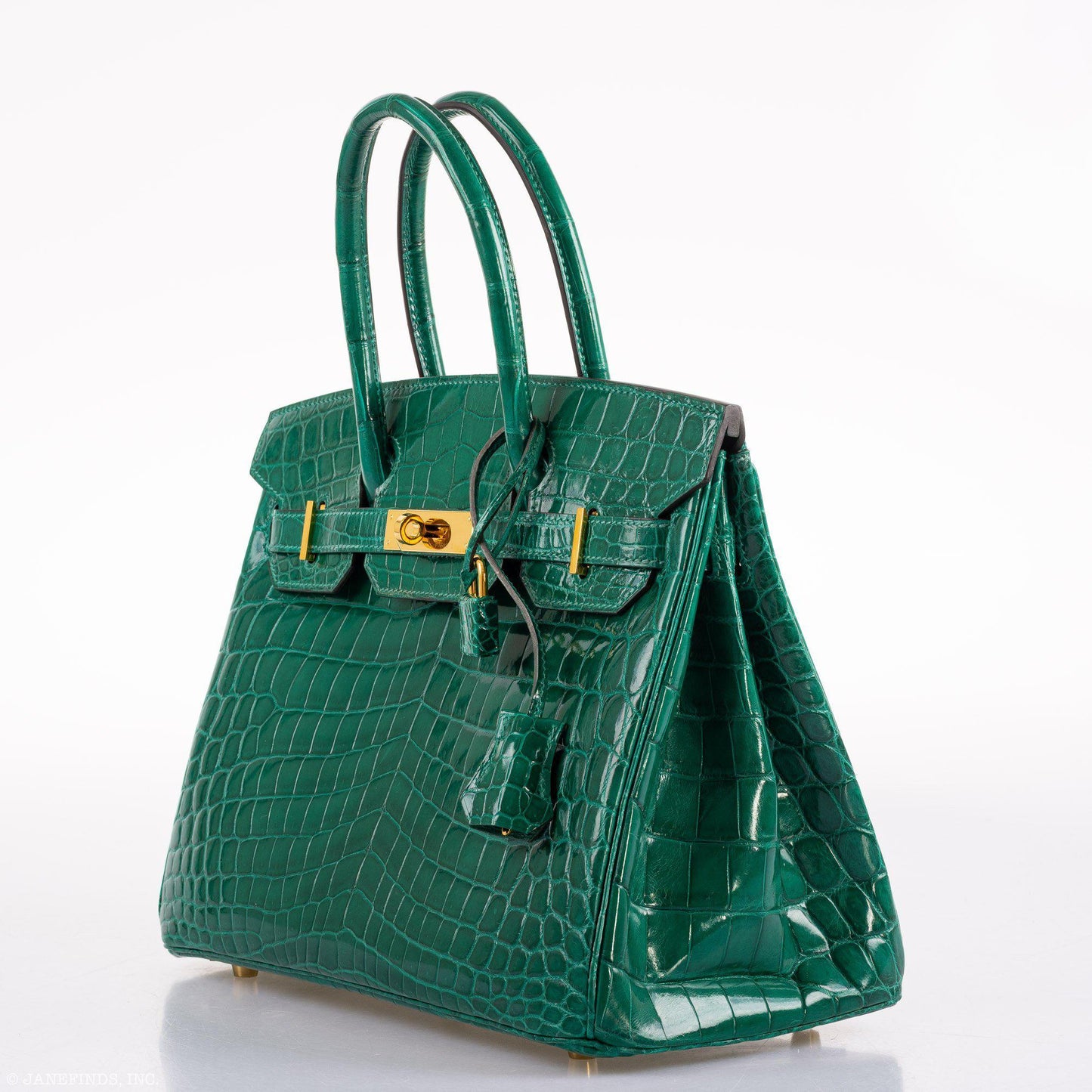 Hermes Birkin 30 Vert Emerald Niloticus Crocodile Gold Hardware