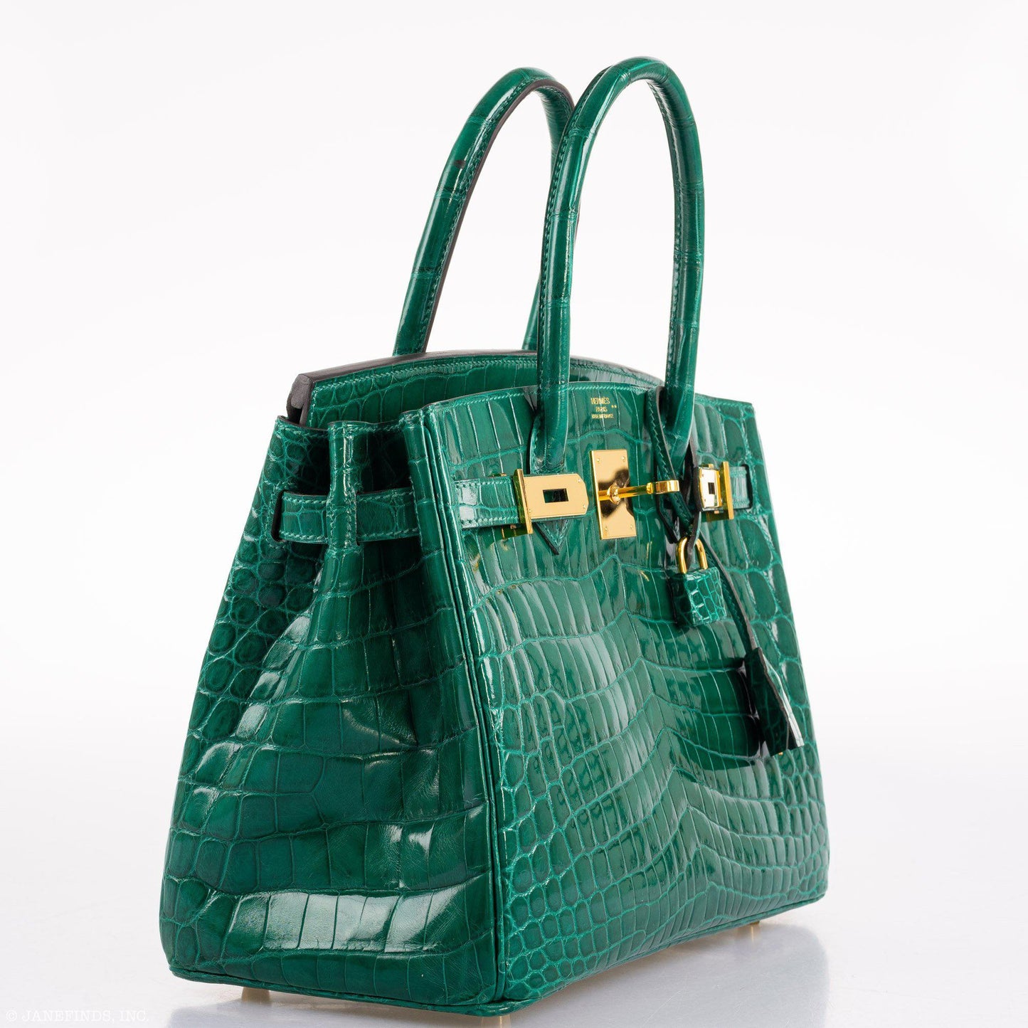 Hermes Birkin 30 Vert Emerald Niloticus Crocodile Gold Hardware