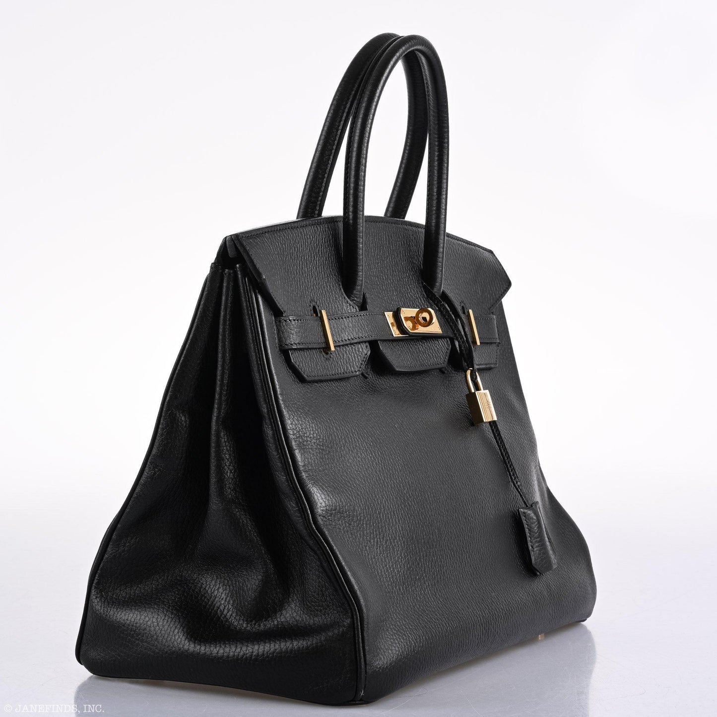 Hermes Birkin 35 Black Ardenne Gold Hardware