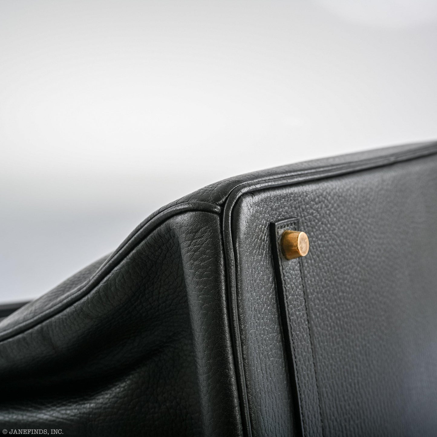 Hermes Birkin 35 Black Ardenne Gold Hardware