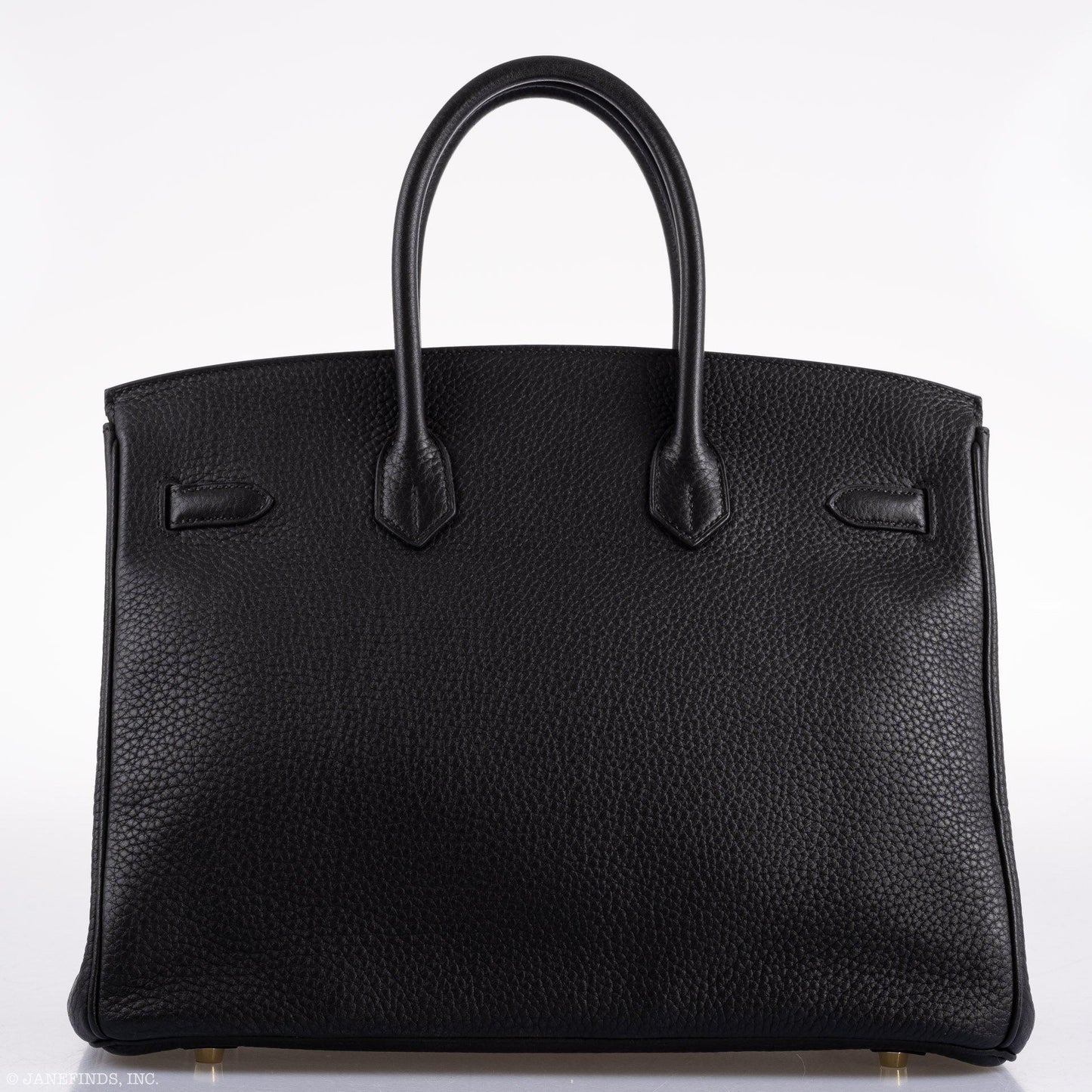 Hermes Birkin 35 Black Clemence Leather Gold Hardware