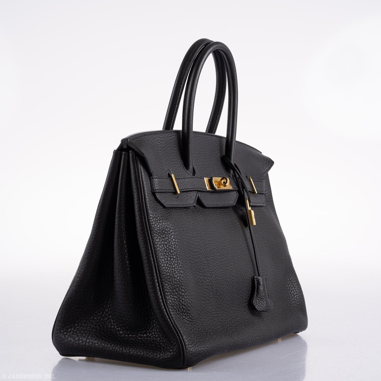 Hermes Birkin 35 Black Clemence Leather Gold Hardware