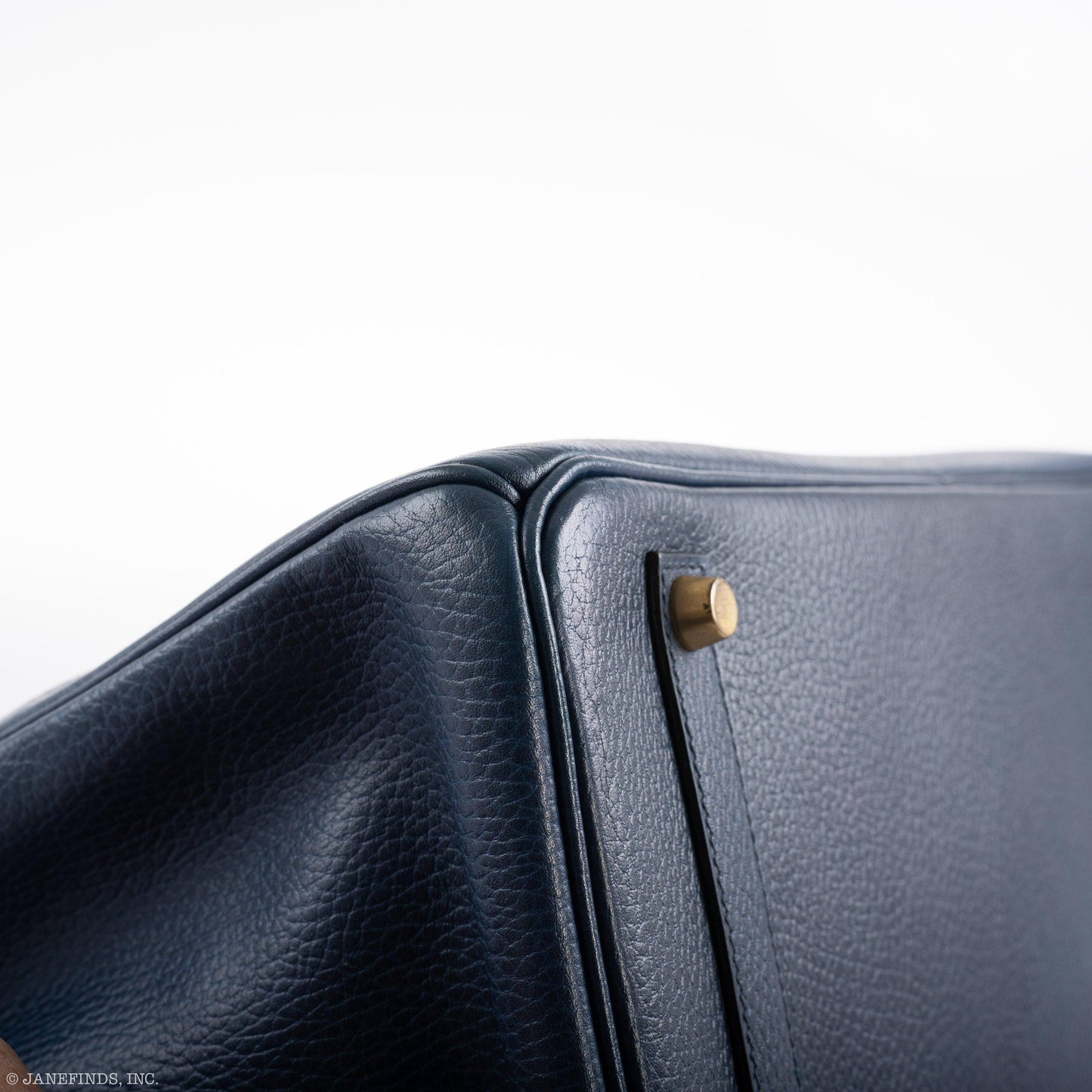 Hermes Birkin 35 Blue Saphire Ardennes leather Gold Hardware
