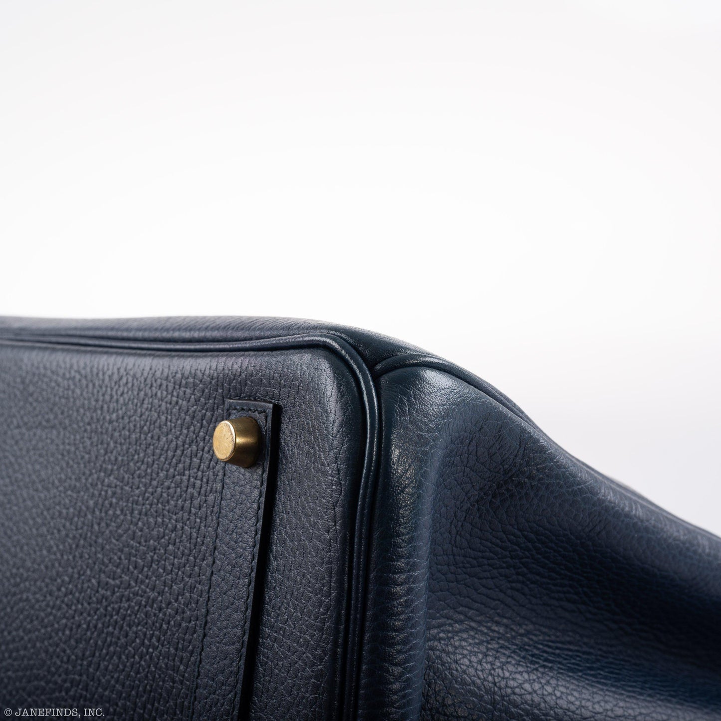 Hermes Birkin 35 Blue Saphire Ardennes leather Gold Hardware