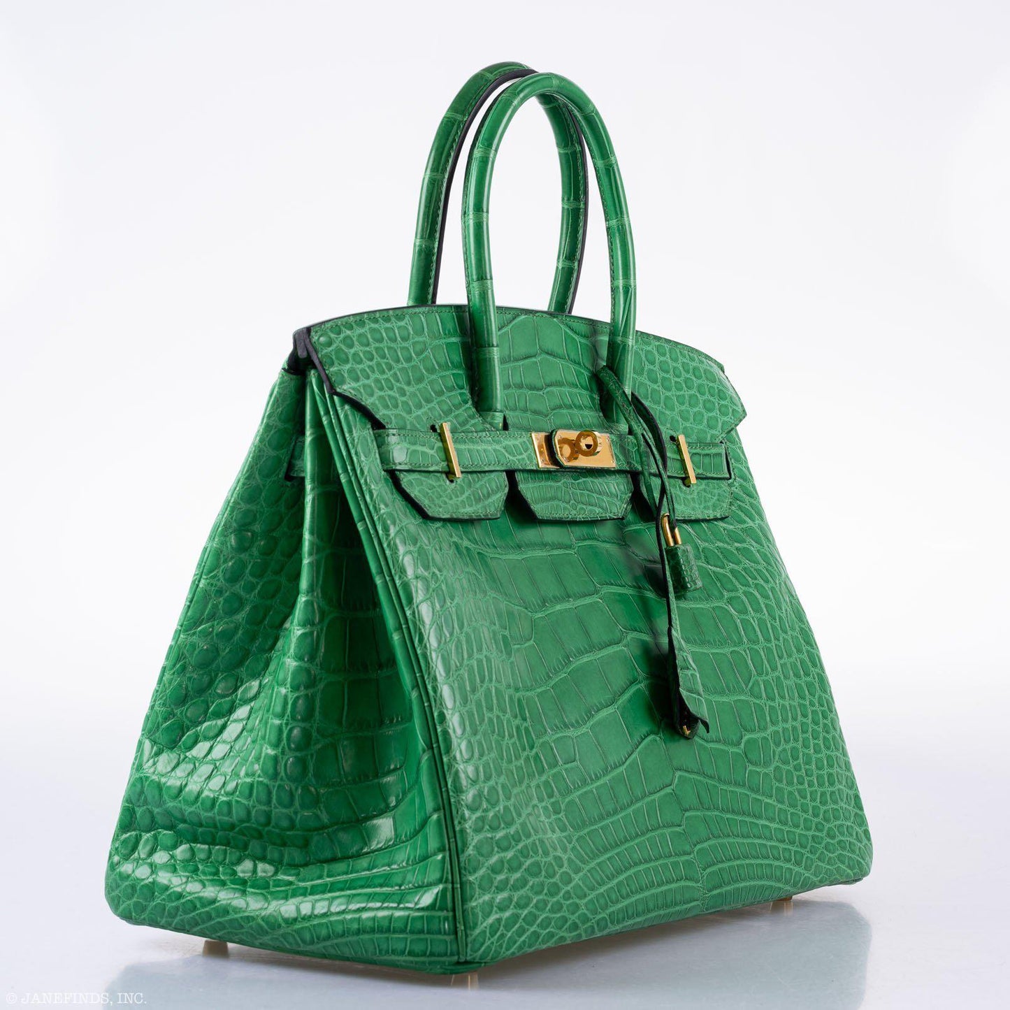 Hermes Birkin 35 Cactus Matte Alligator Gold Hardware