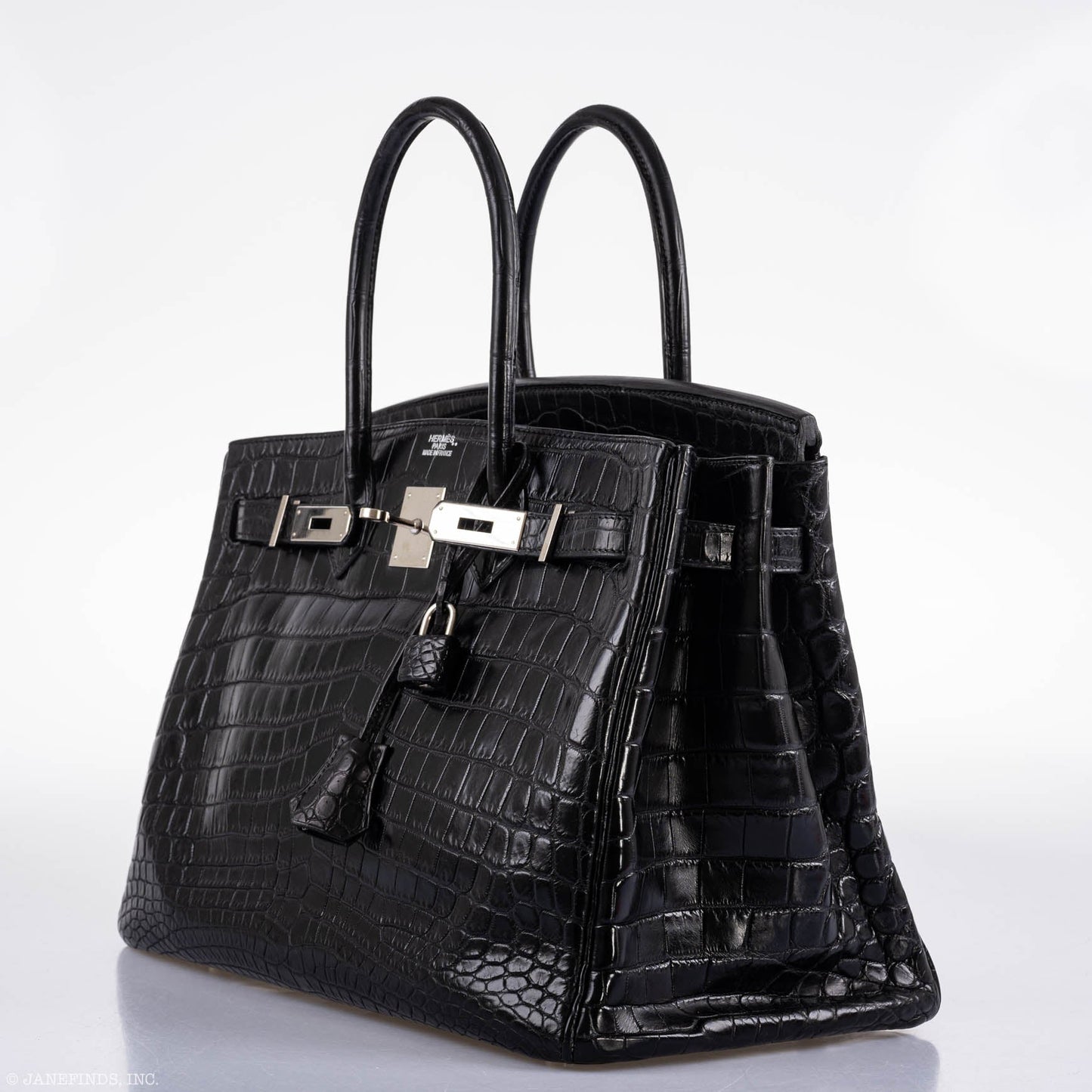 Hermes Birkin 35 Matte Black Nilo Crocodile with Palladium Hardware