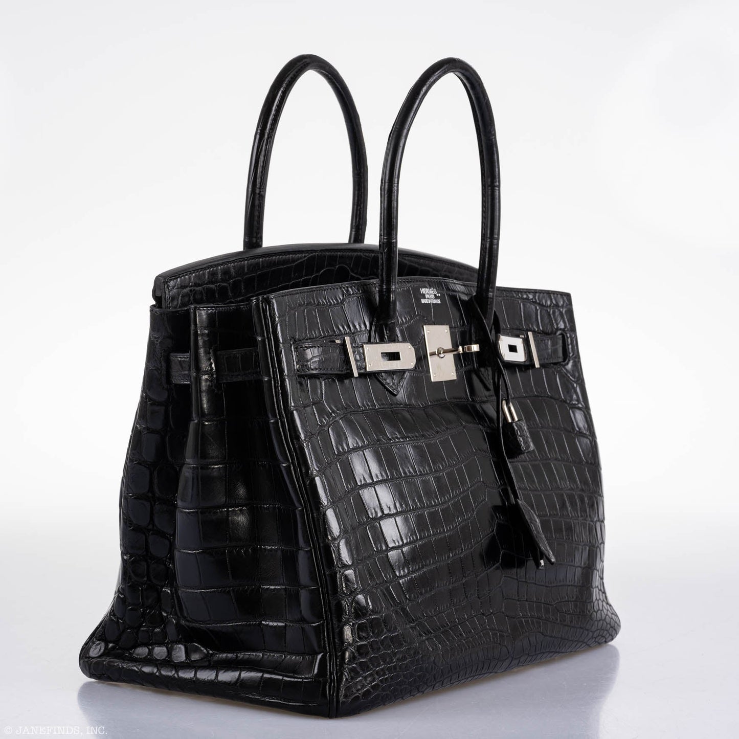 Hermes Birkin 35 Matte Black Nilo Crocodile with Palladium Hardware