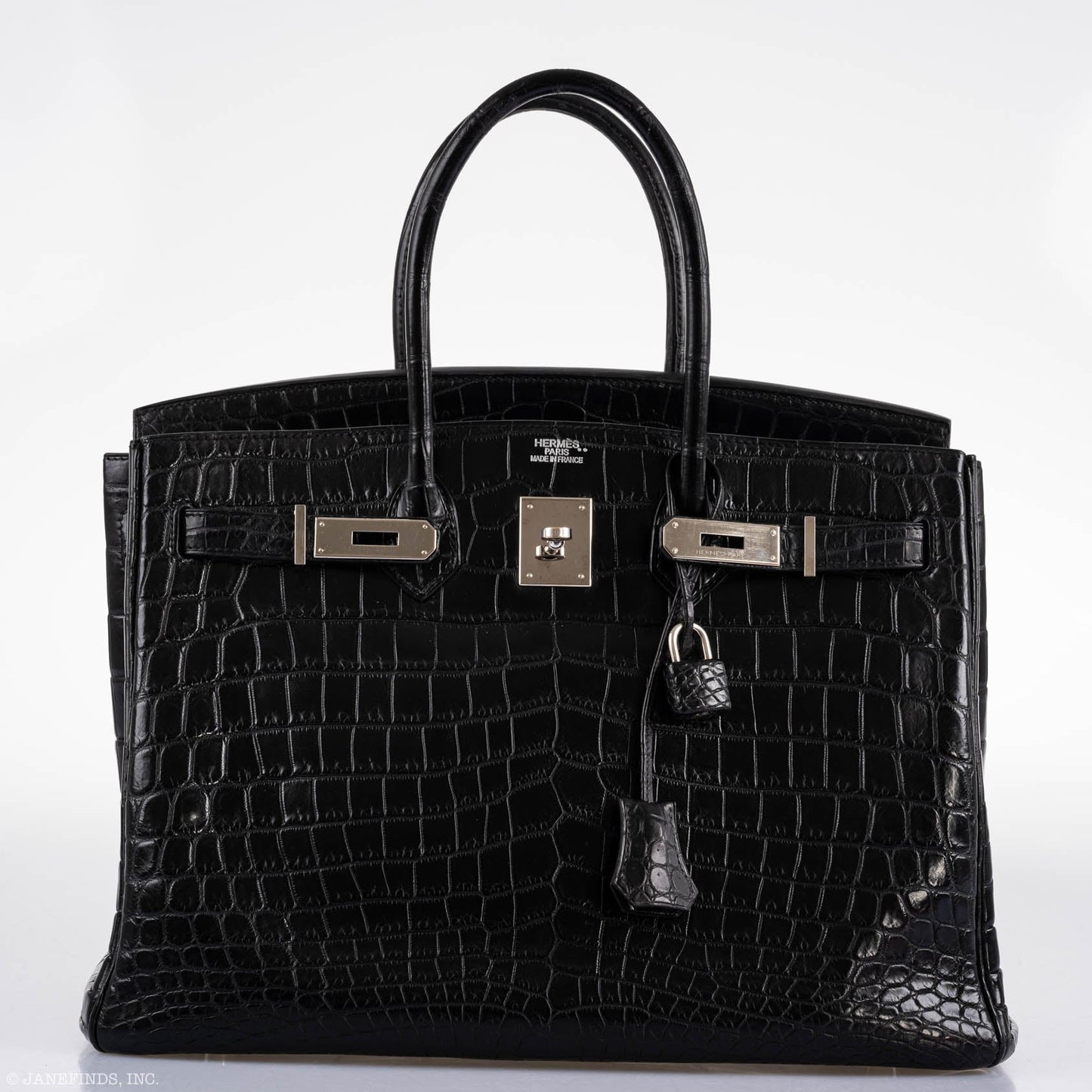 Hermes Birkin 35 Matte Black Nilo Crocodile with Palladium Hardware