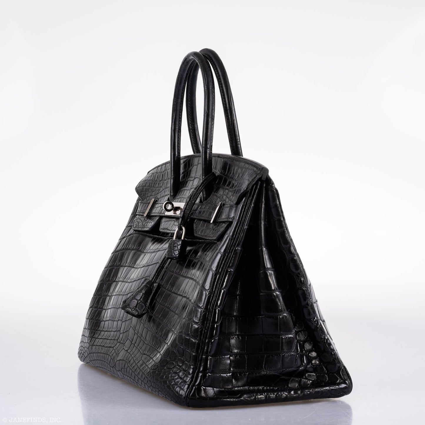 Hermes Birkin 35 Matte Black Nilo Crocodile with Palladium Hardware