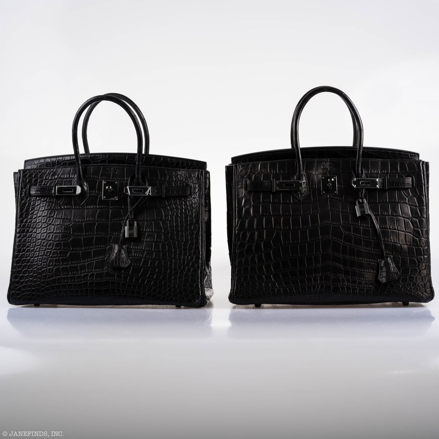 Hermes Birkin 35 SO BLACK Matte Alligator PVD Hardware