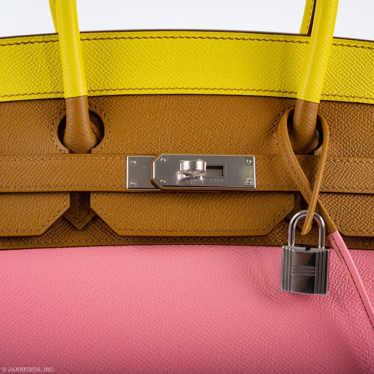 Hermes Birkin 35 Sellier "Sunrise" Rainbow Epsom Palladium Hardware