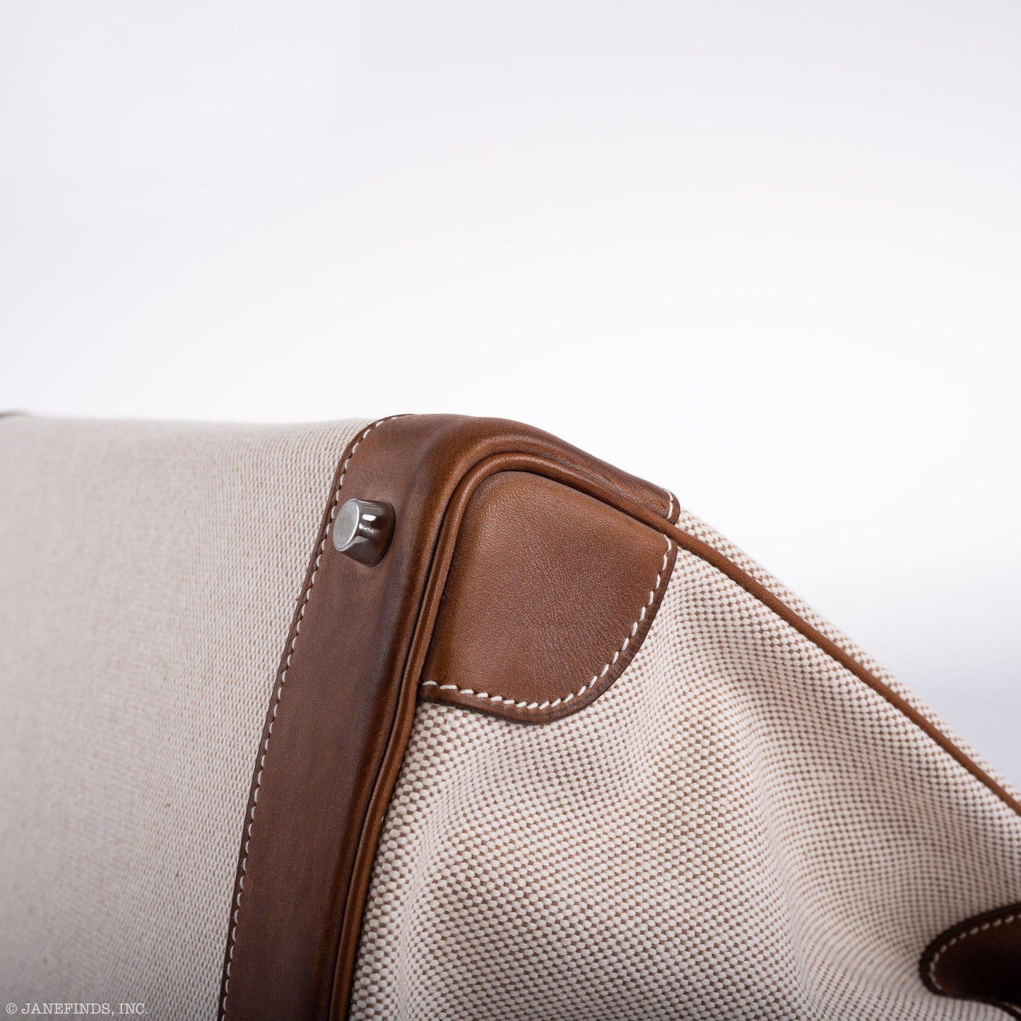 Hermes Birkin 35 Toile & Barenia with Palladium Hardware