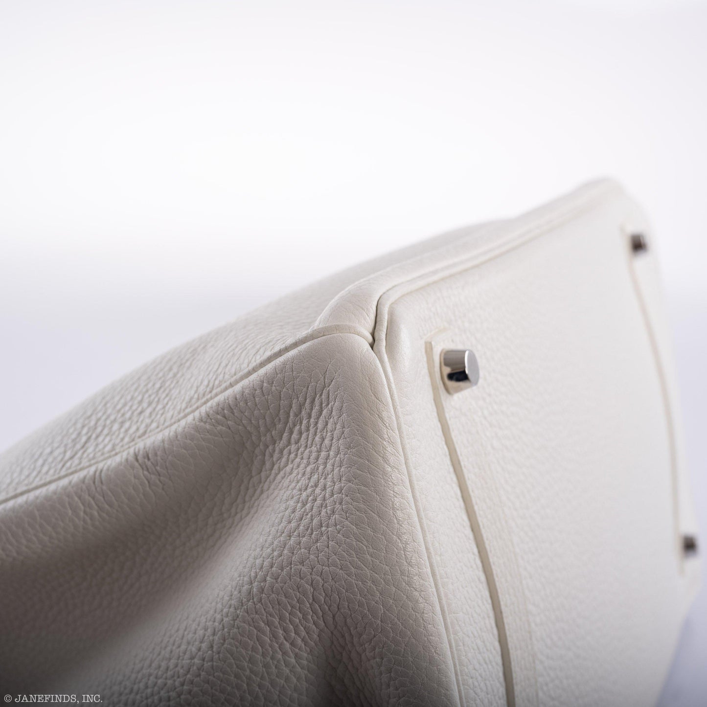 Hermes Birkin 35 White Clemence leather Palladium Hardware