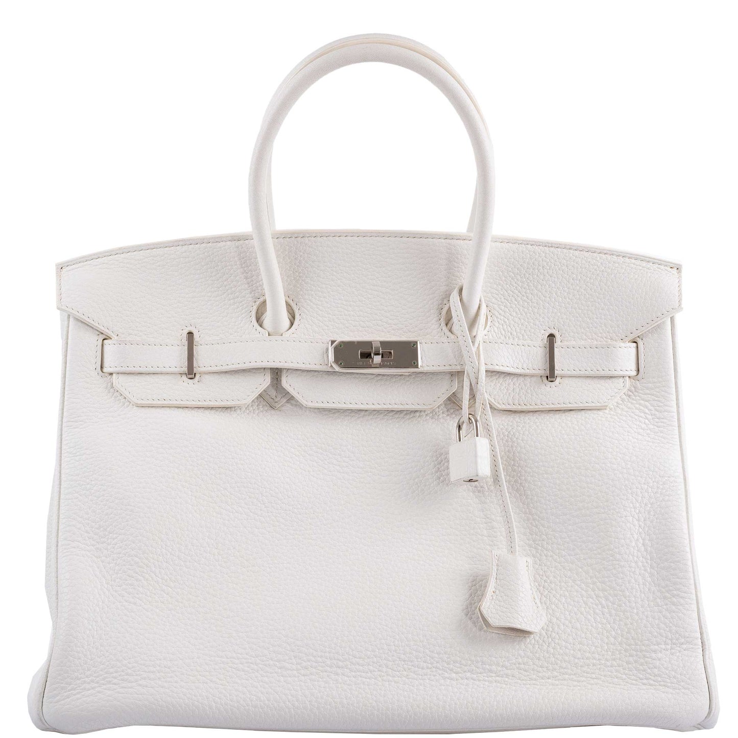 Hermes Birkin 35 White Clemence leather Palladium Hardware