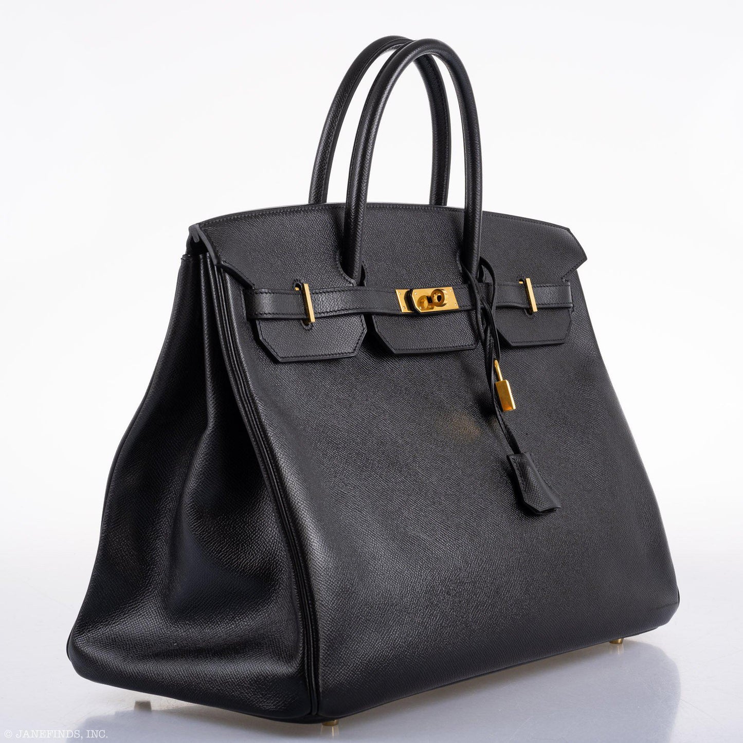 Hermes Birkin 40 Black Epsom Leather Gold Hardware