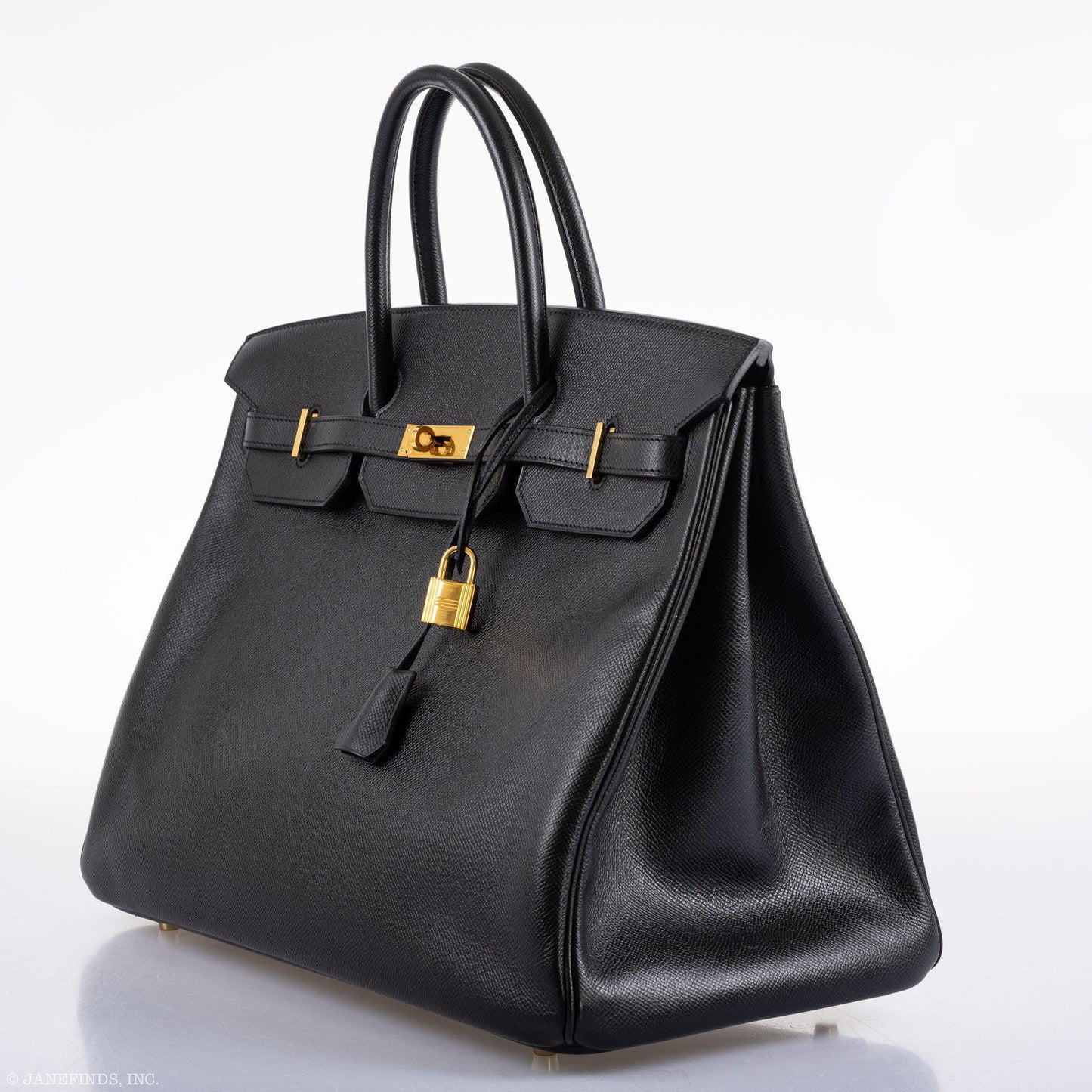 Hermes Birkin 40 Black Epsom Leather Gold Hardware