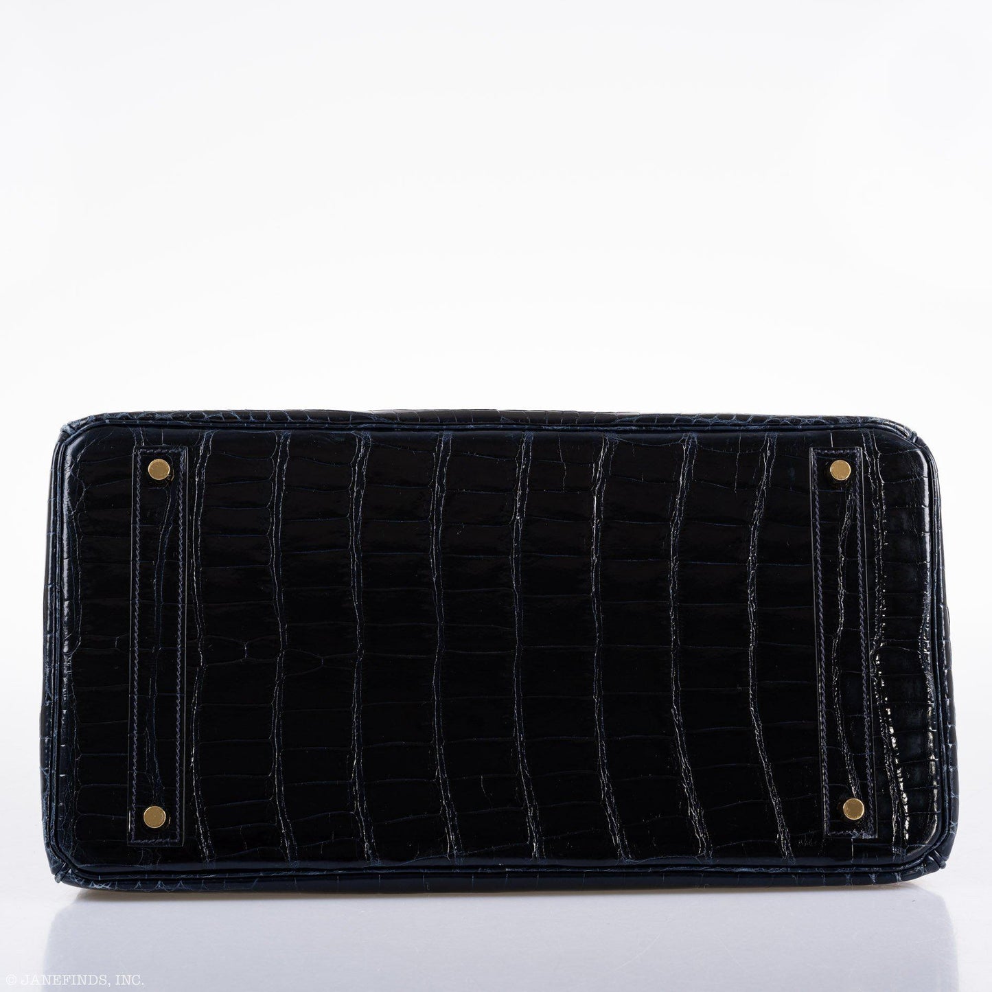 Hermes Birkin 40 Blue Nuit Porosus Crocodile Gold Hardware